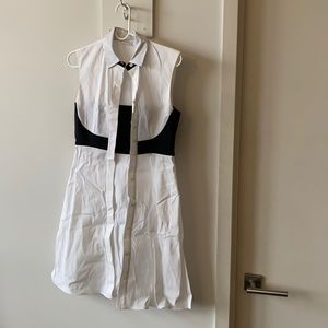 La perla cotton and wool stretch dress